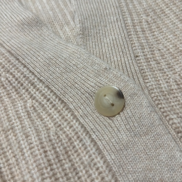 VINCE V-Neck Wool & Cashmere Cardigan, H Wafer, Size Large - Picture 8 of 11